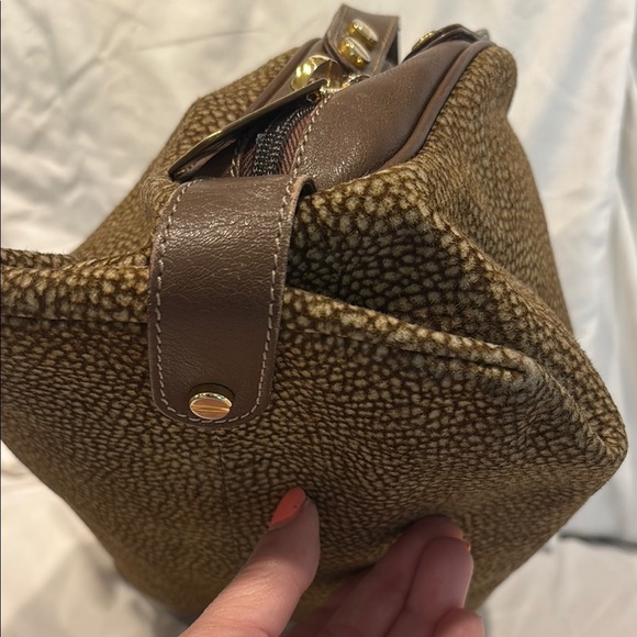 Borbonese Vintage “Potato” Bag Redwall Quail Suede - Picture 5 of 10